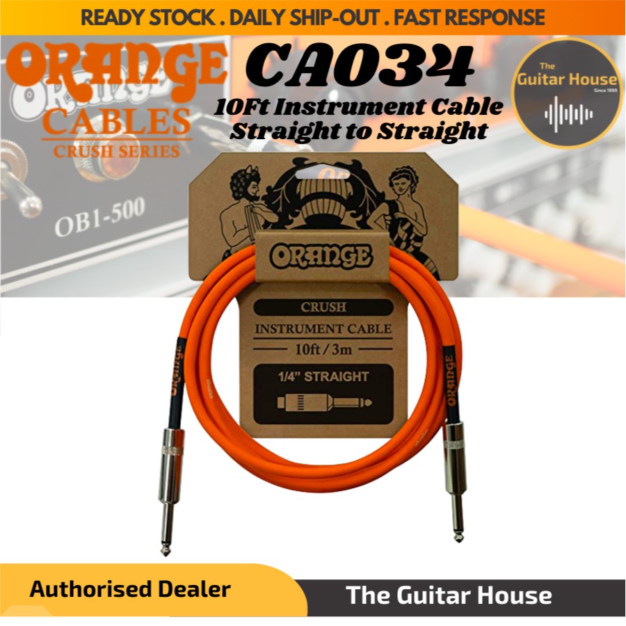 Orange Crush CA034 Instrument Cable 10ft Straight to Straight | Shopee  Malaysia