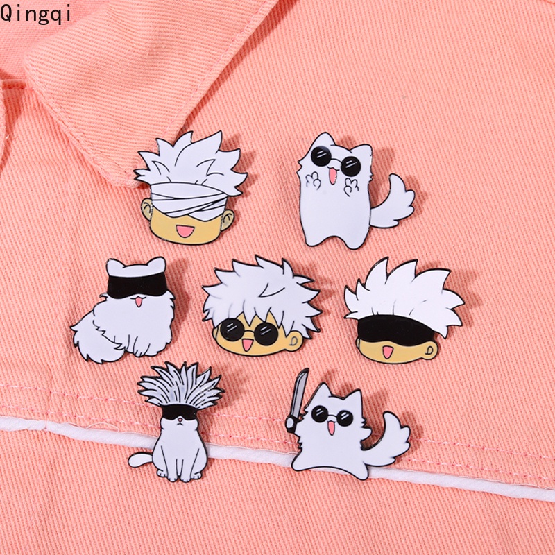 Anime Comic Style Cute Jujutsu Kaisen Enamel Pins Gojo Satoru Brooch Lapel Pin for Clothes Badges Cartoon Jewelry Accessories