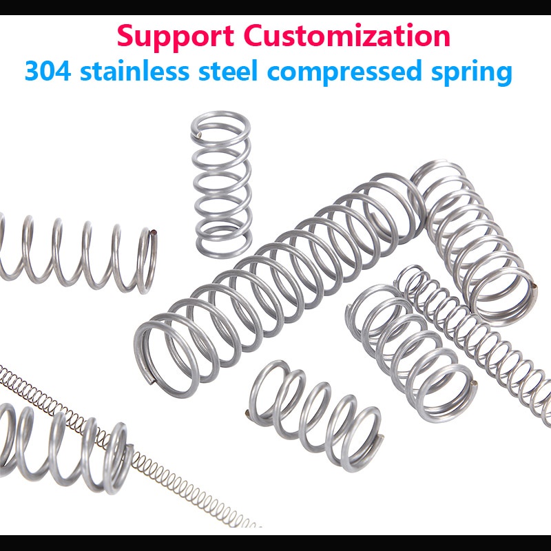 10pcs 304 stainless steel compression spring Wire Diameter 0.2mm OD 1.5~4mm 