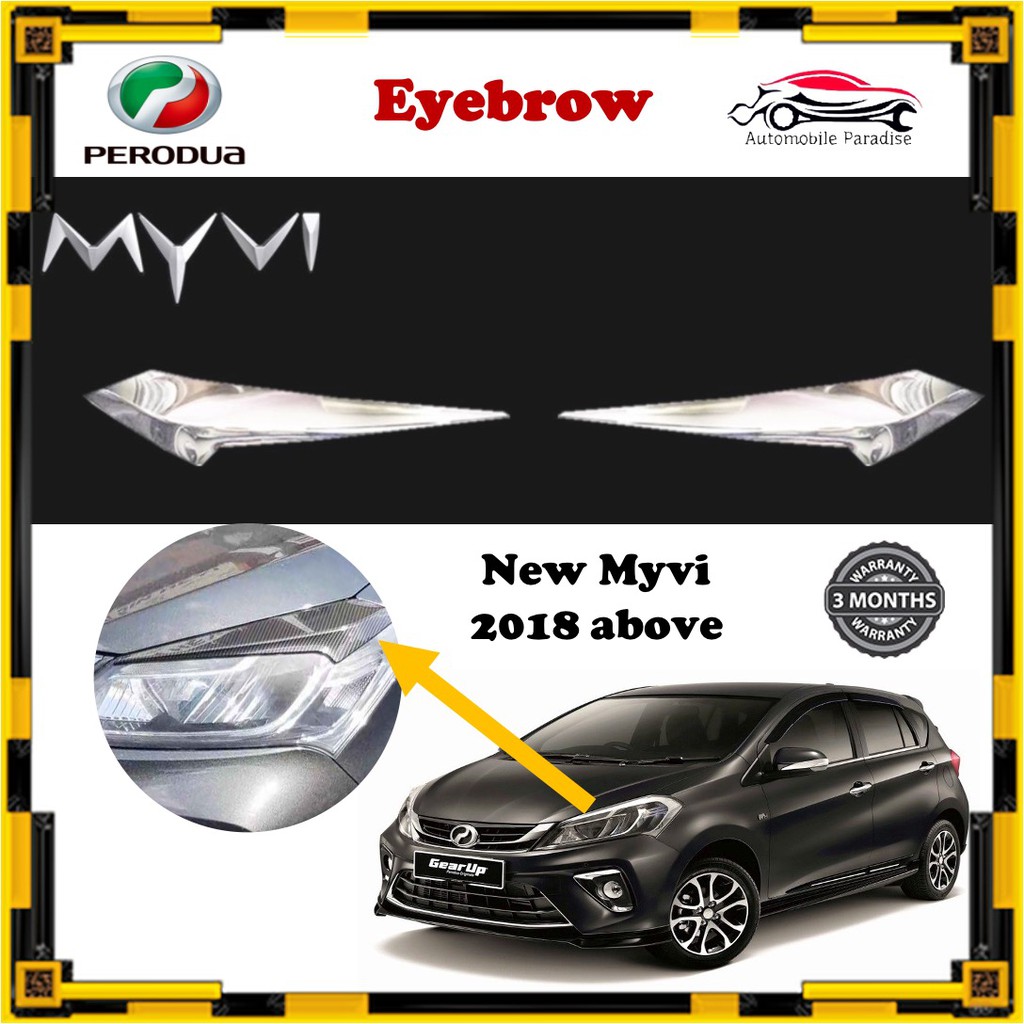 Perodua Myvi - Eyebrow / Head Lamp Trim ( Gear Up - 2018 - 2021 ...