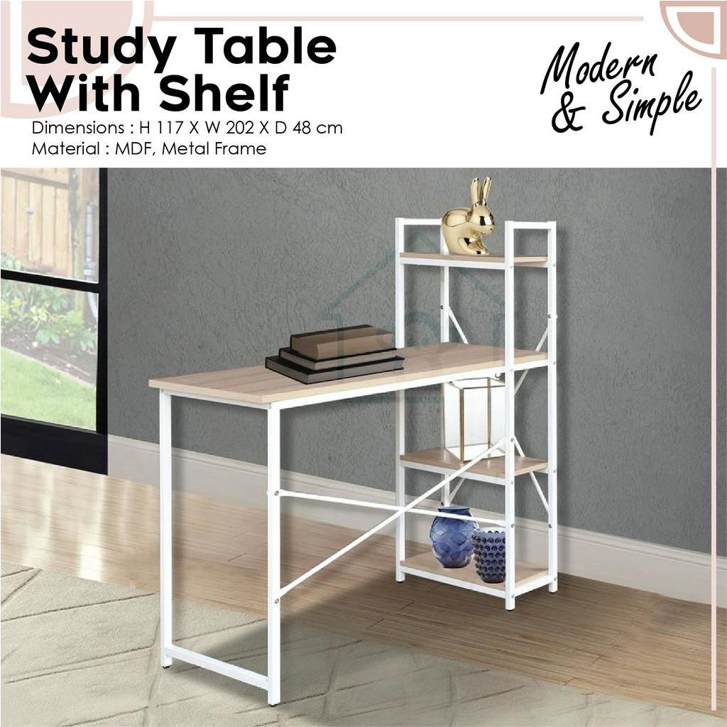 STUDY TABLE WITH SHELF METAL FRAME/STUDY DESK/WRITING DESK/WRITING