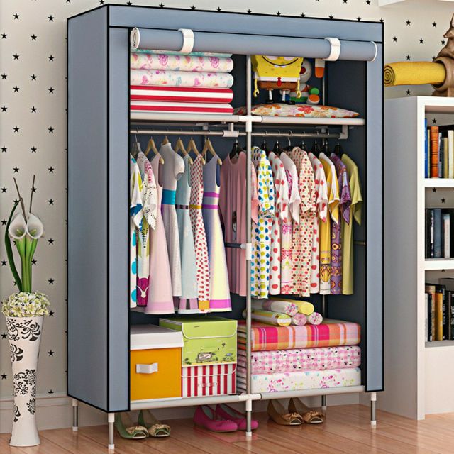 Buy Super Single Size Plain Roll Up Zipped Wardrobe Cloth Rack Almari Pakaian Almari Baju Ready Stock Seetracker Malaysia