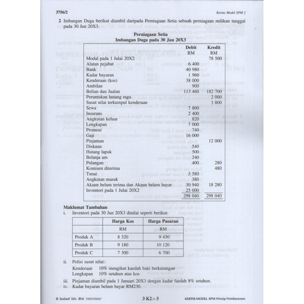 Kertas Model Spm 2021 Prinsip Perakaunan Shopee Malaysia