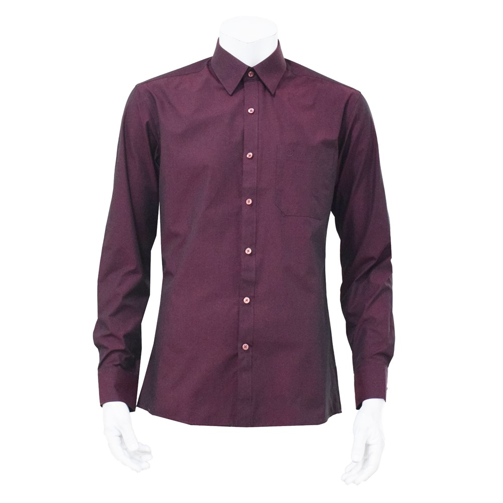 maroon business shirt