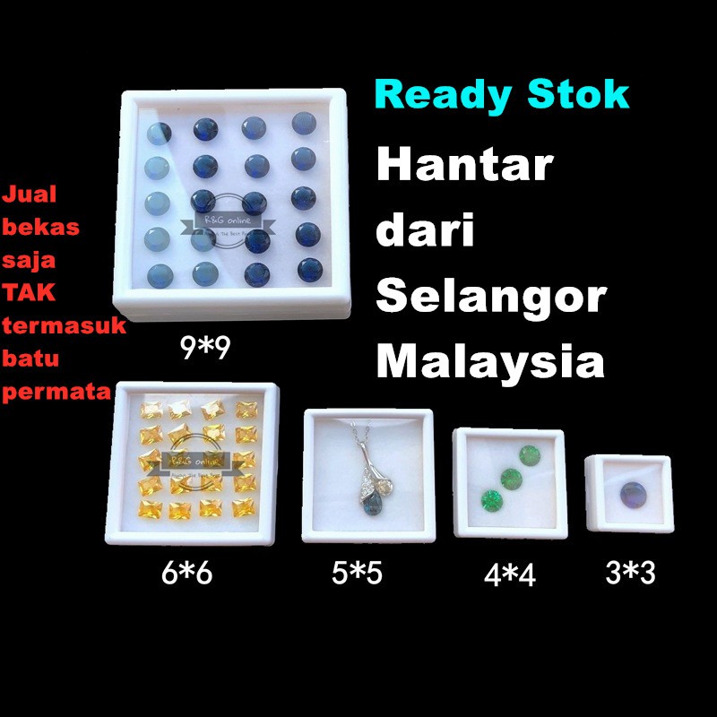 Bekas Batu Permata Gemstone Box Coin Box Kotak Batu Permata Diamond Box Gem Box Coin holder
