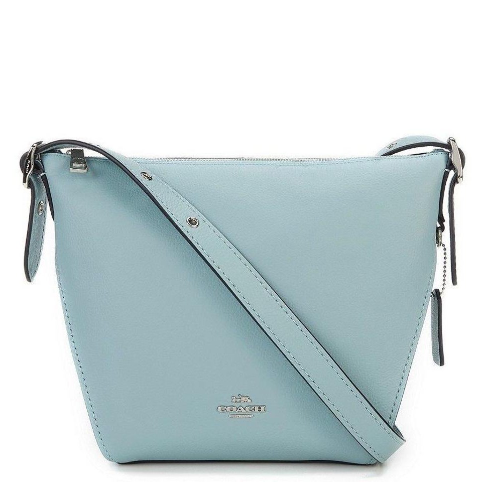 COACH Duffle Shoulder Small Dufflette 21377 Light Turquoise/Silver Leather  Cross Body Bag ( Authentic Item ) | Shopee Malaysia