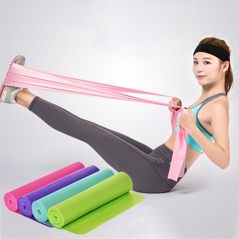 WARBASE Yoga Elastic Resistance Strap Band Stretching Rubber Latex Indoor Fitness Gym Slimming Exercise Band - 7204