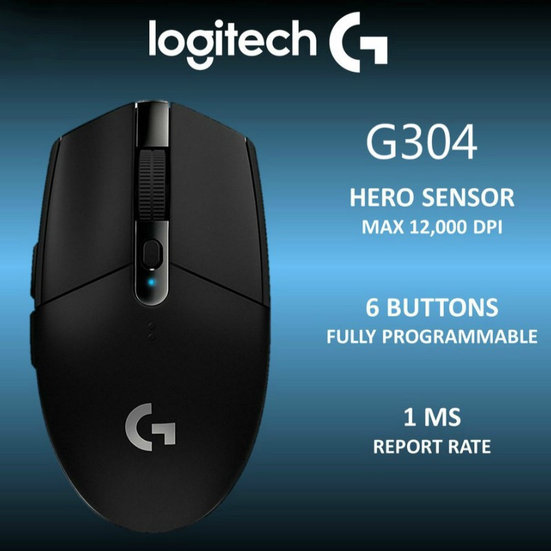 Logitech G304 Lightspeed Wireless Gaming Mouse 2.4G Wireless HERO Sensor  12000DPI Mice For Desktop PC Laptop | Shopee Malaysia