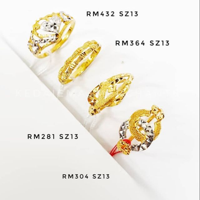 Cincin Tunang Kahwin Emas 916 Ori Shopee Malaysia