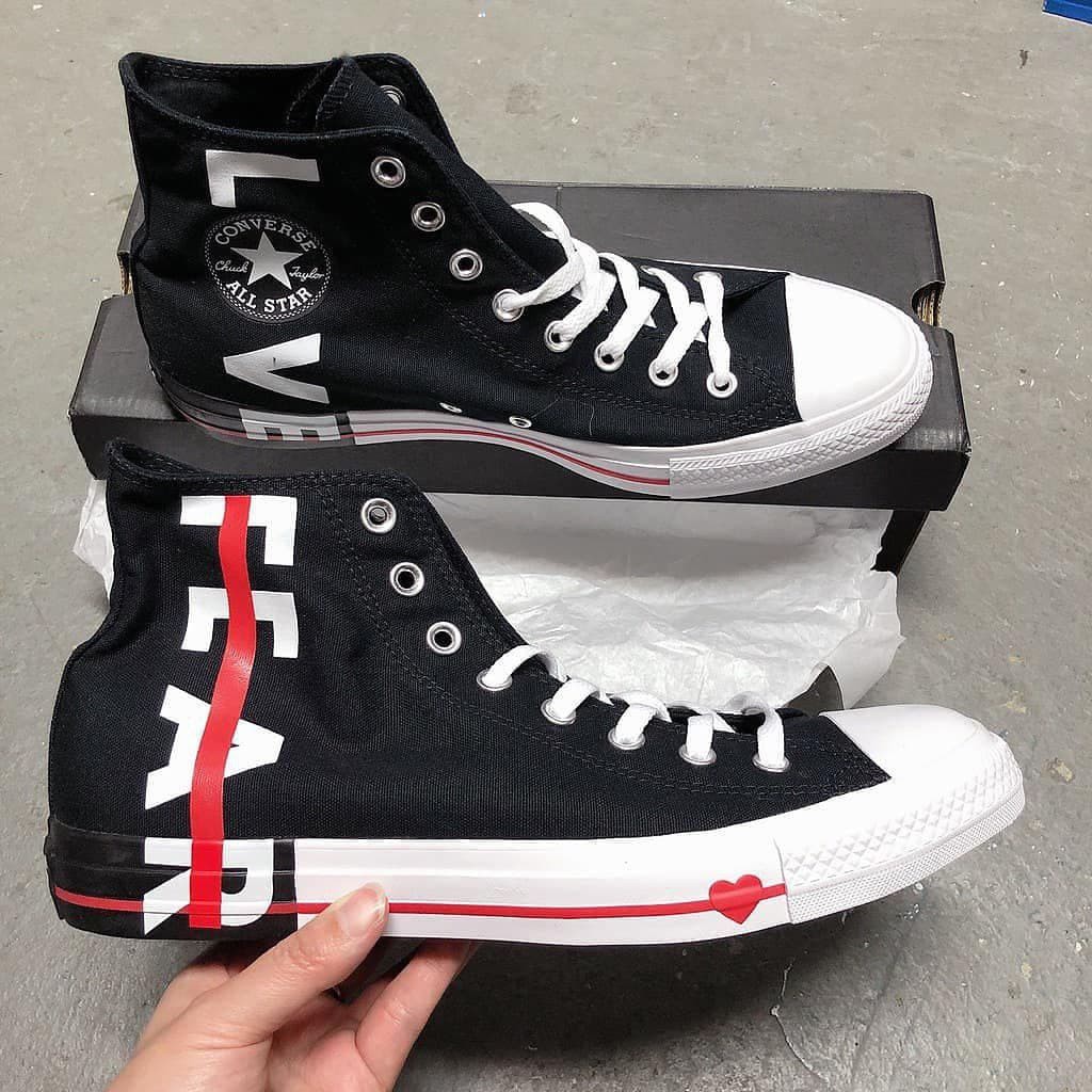 converse fear love black