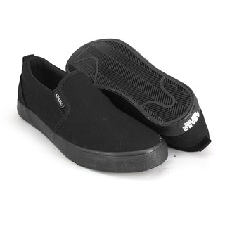 ABARO Unisex Slip Resistant-7295A Slip On Thick Rubber Insole Sneaker/School Shoes/Kasut Sekolah Hitam/Extra Large/校鞋/布鞋 #3