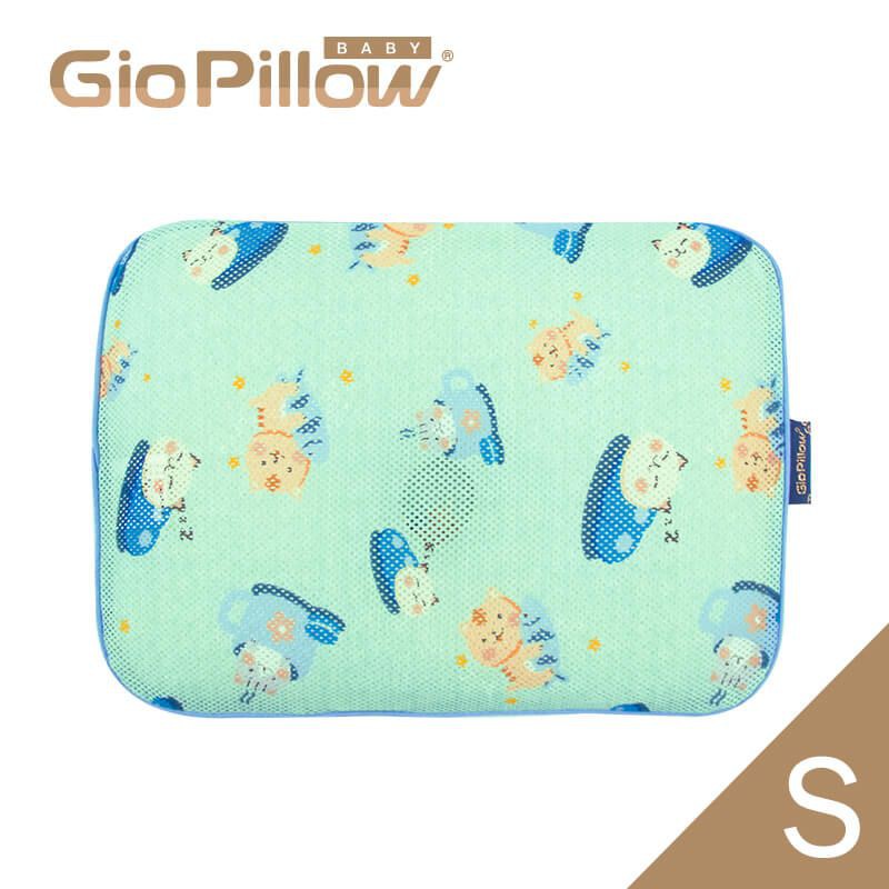 Korea GioPillow Baby Pillow Prevent Flat Head S Size 0-6m Blue Cat