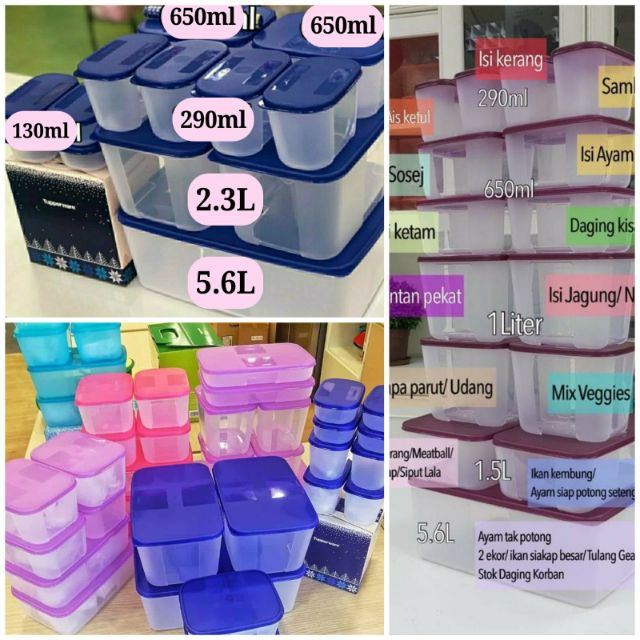 [TUPPERWARE] Freezermate Freezer container bekas peti sejuk beku