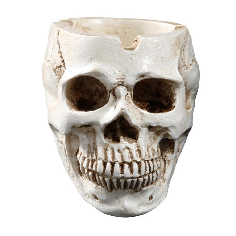 Spooky Skull Shape Resin Cigarette Ashtray Halloween Party Home