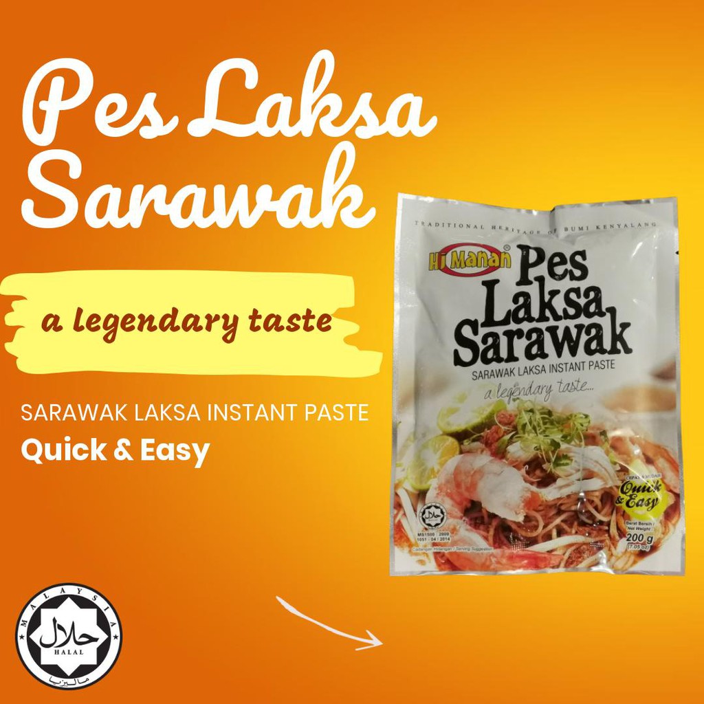 Pes Laksa Sarawak Haji Manan 200gm Laksa Pes Haji Manan Ready Stock