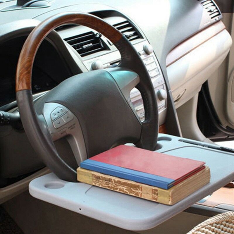 Car Rack Laptop Desk Steering Wheel Work Drink Seat Tray Auto
