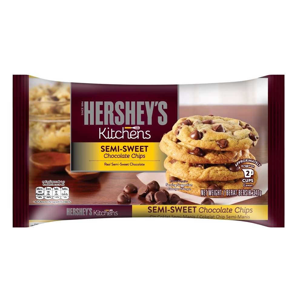 HERSHEY'S SEMI-SWEET CHOCOLATE CHIPS 340G | Shopee Malaysia