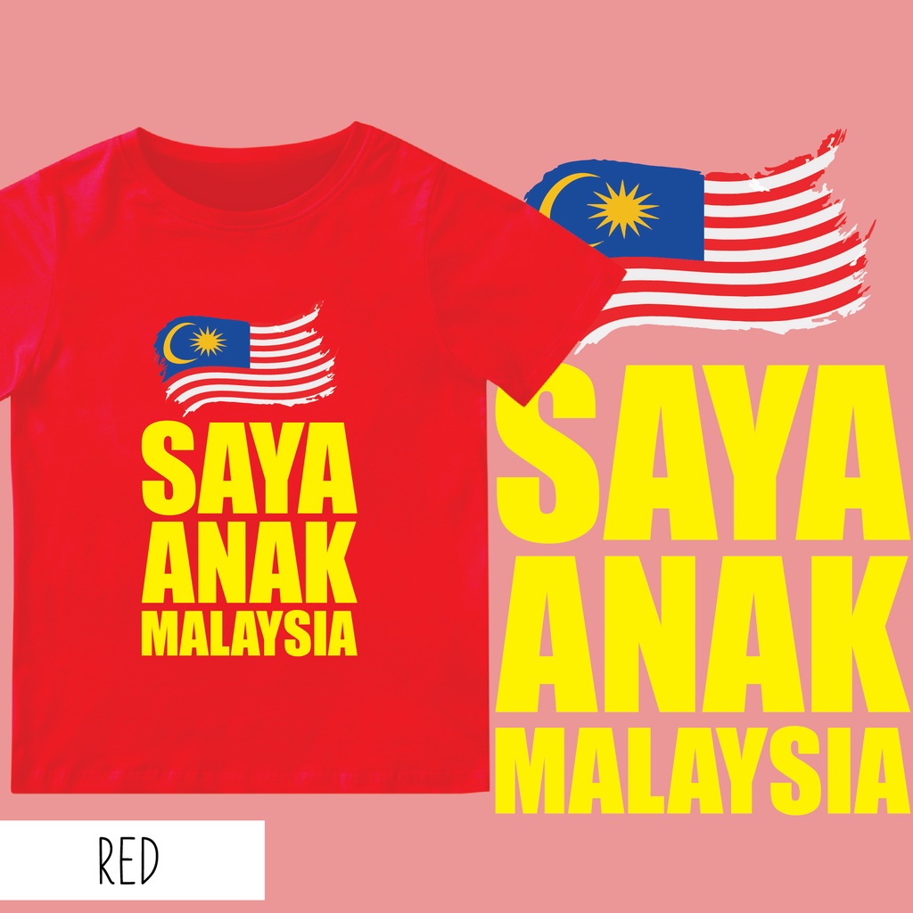 MERDEKA SERIES 04 Saya Anak Malaysia Kids Tshirt 100% Cotton Round 