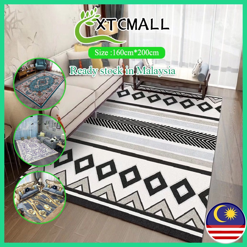 Ready Stock!! L Size 160x200cm 5 D Velvet Carpet Floor Mat Rugs for