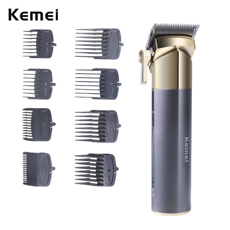 Kemei Professional Powerful Hair Clippers Rechargeable Cordless Fade Hair Cutting Trimmer Barber