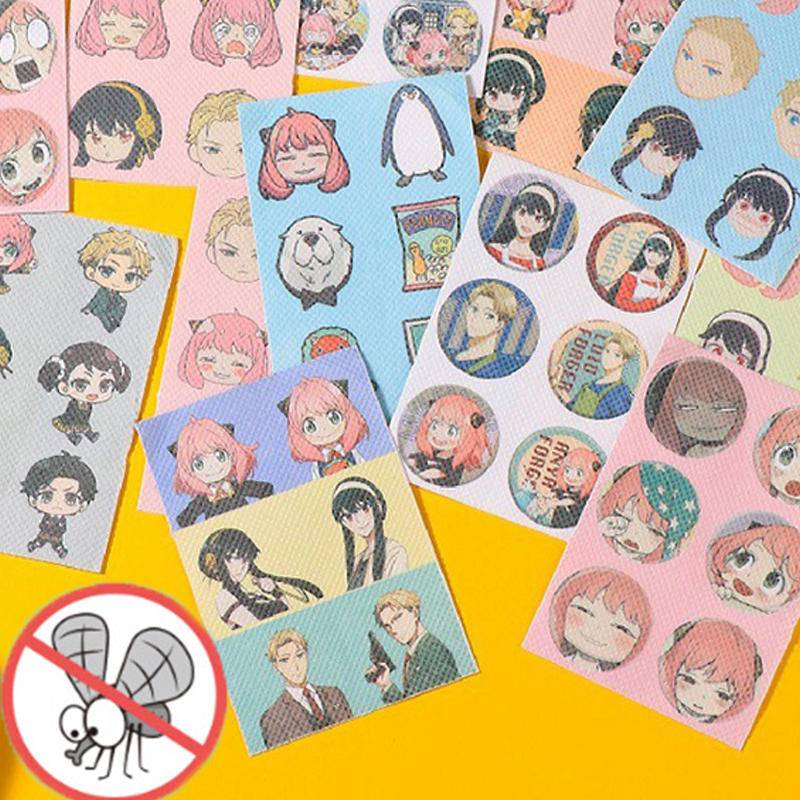12 Patches Anime SPYxFAMILY Mosquito Repellent Sticker Anti Mosquito