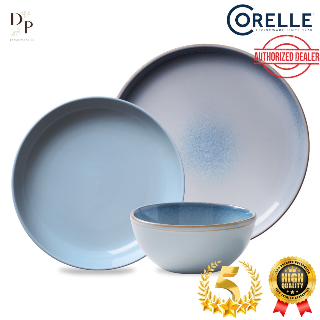 Original Corelle Handcrafted Stoneware 3 Pcs / Corelle Dinner Set