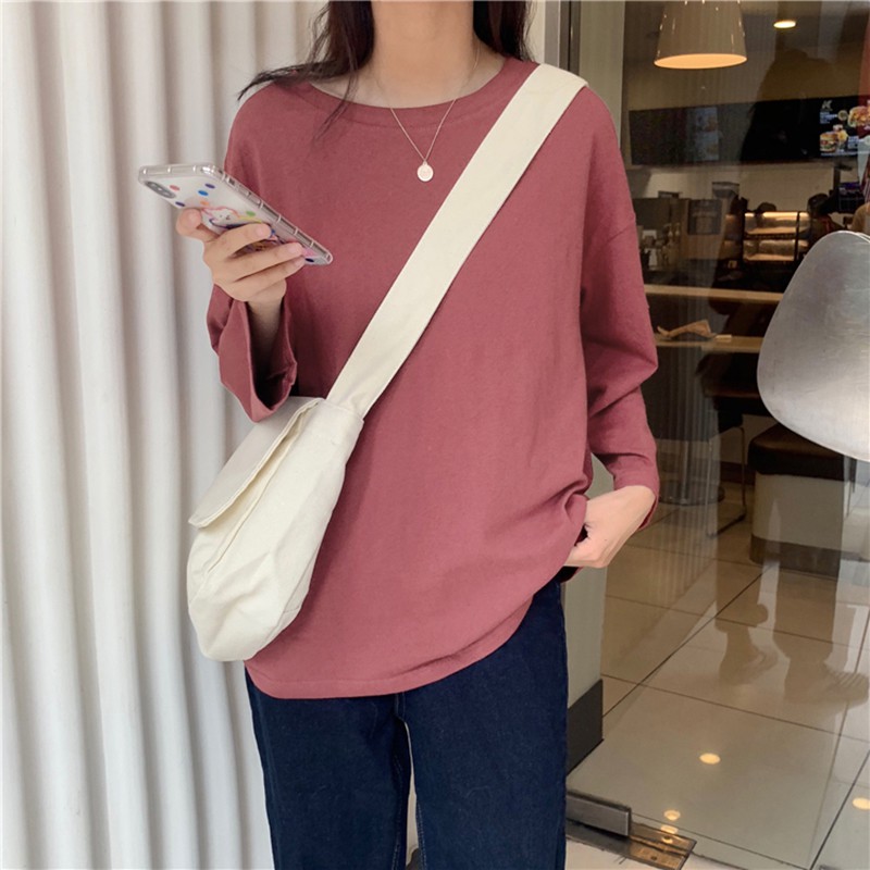 Ready Stockkorean Women Blouse Long sleeve Tshirt Lengan Panjang Loose