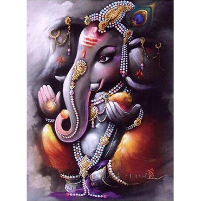 Ganesha Indian Buddha Patterns,full Square Round,diamond  Embroidery,5d,diamond Painting Cross Stitch 3d,diamond Decor Art | Shopee  Malaysia