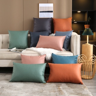 Luxury PU Cushion Cover Imitation Leather Technology cloth Durable Pillow Cover 
