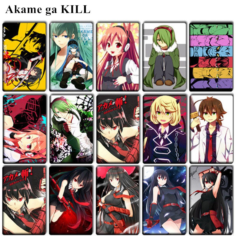 20 pcs lot cute akame ga kill card stickers classic toys anime cartoon tatsumi akame mine decoration self adhesive stick shopee malaysia