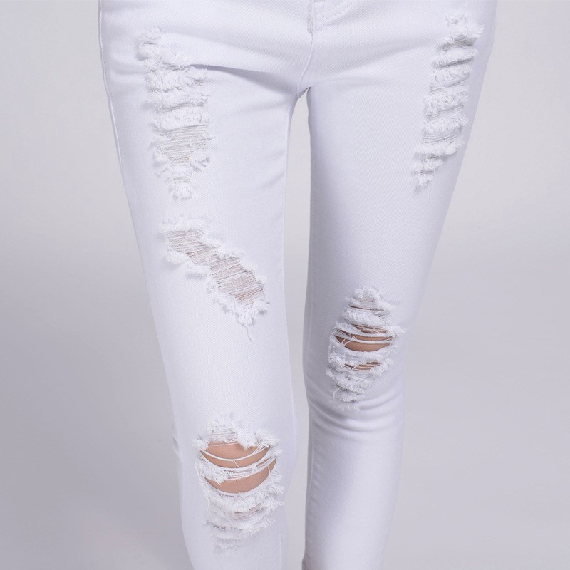 ladies white crop pants