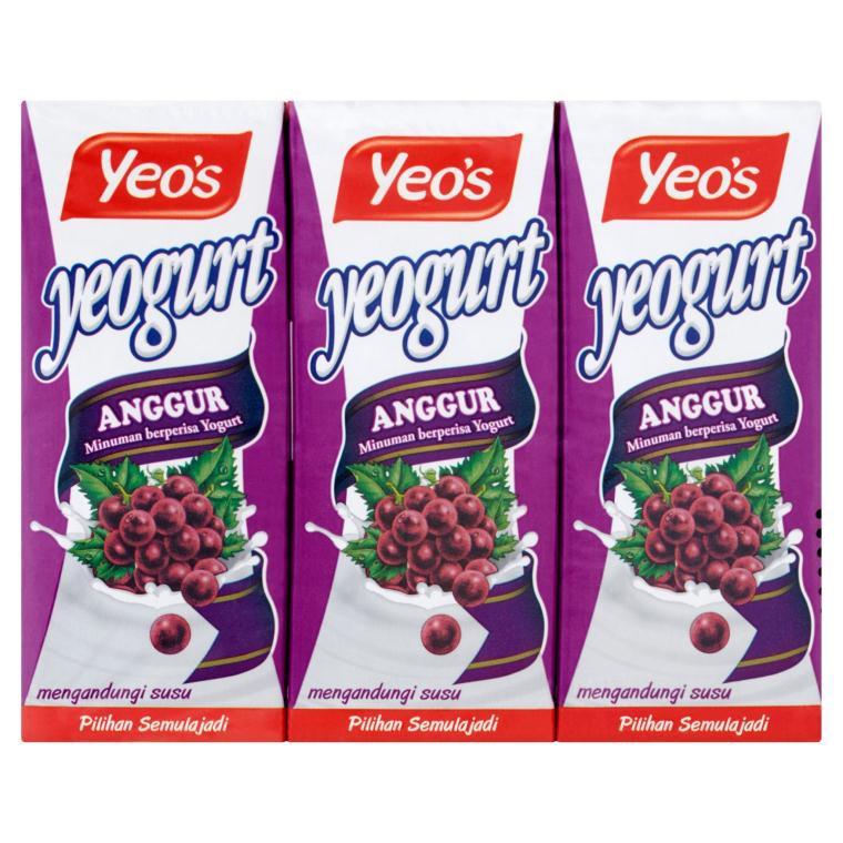 Yeo's Yeogurt Drink Grape Yogurt FlavouredAir Minuman Kotak 6 x 250ml Shopee Malaysia