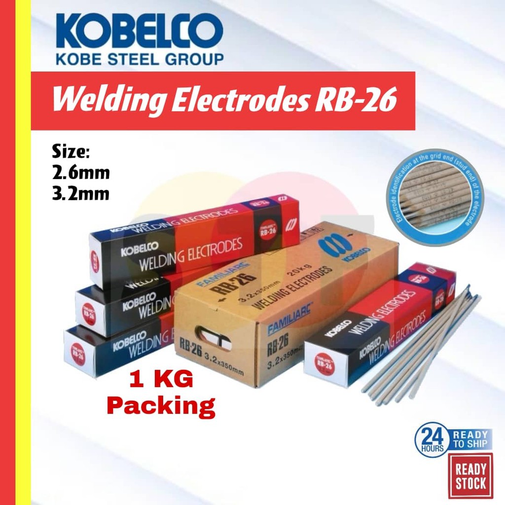 1KG KOBELCO Welding Electrode RB26 E6013 (2.6mm/3.2mm) | Shopee Malaysia