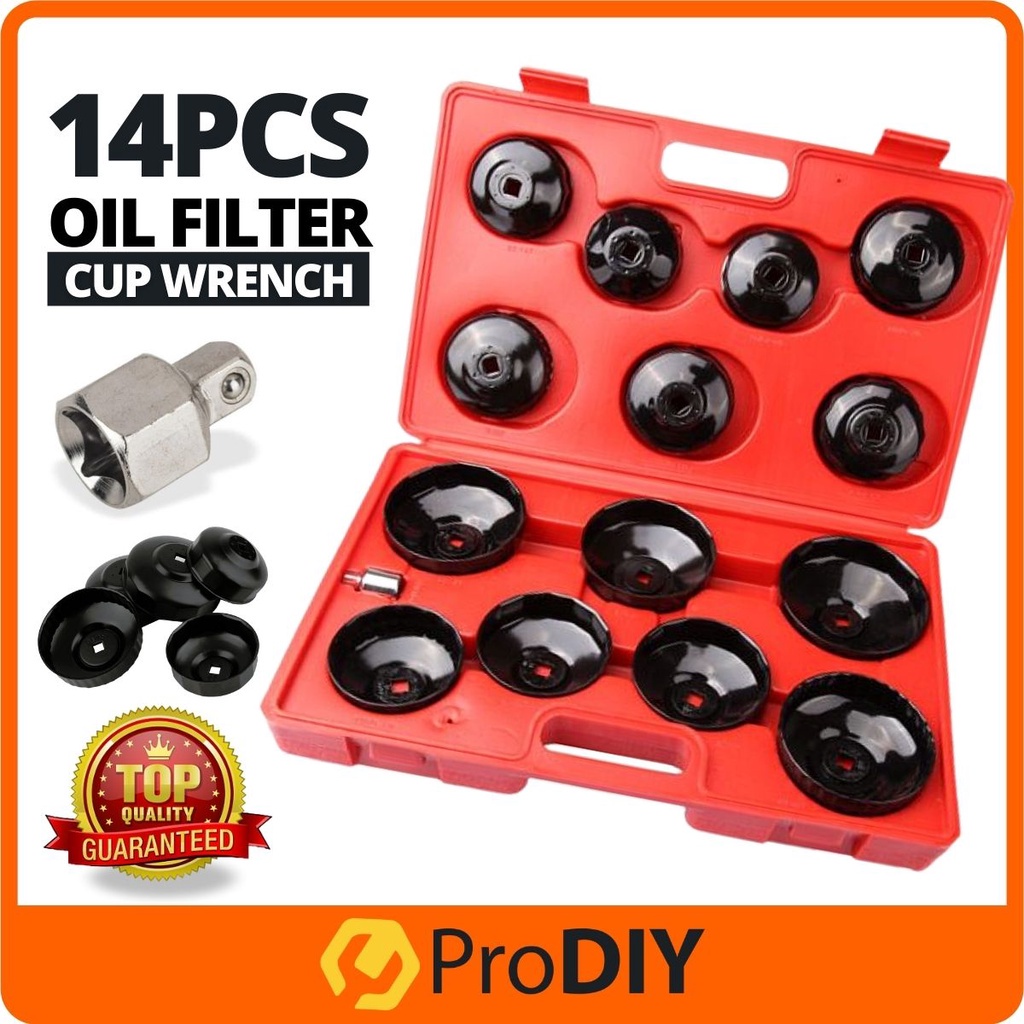 14pcs Oil Filter Cup Wrench Removal Automotive Socket Set Car Repair Tool Oil Filter Disassembly Machine ( A14FW )