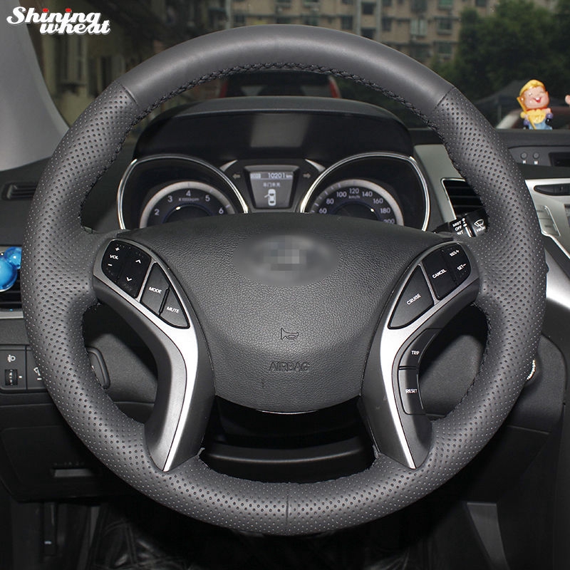 Artificial Leather Car Steering Wheel Cover Wrap for Hyundai Sonata 2011-2014