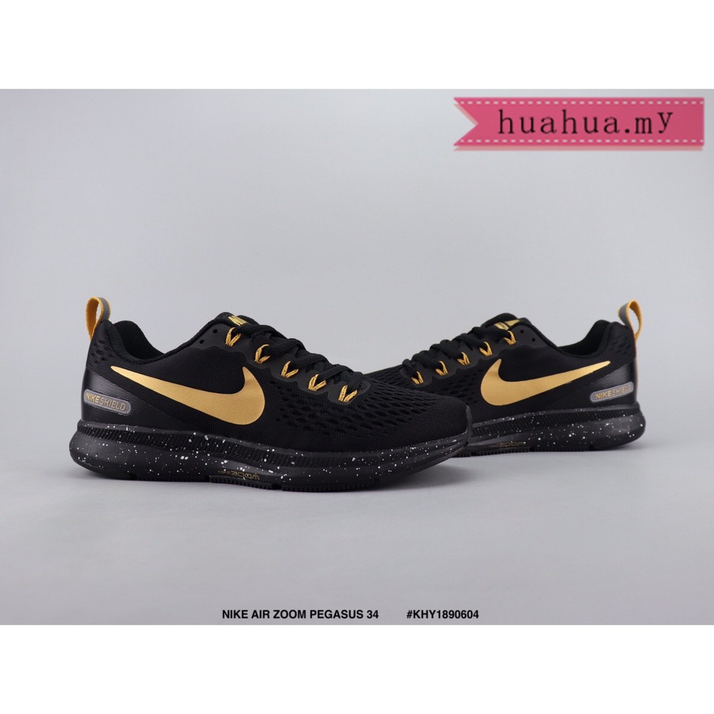 nike pegasus 34 black gold