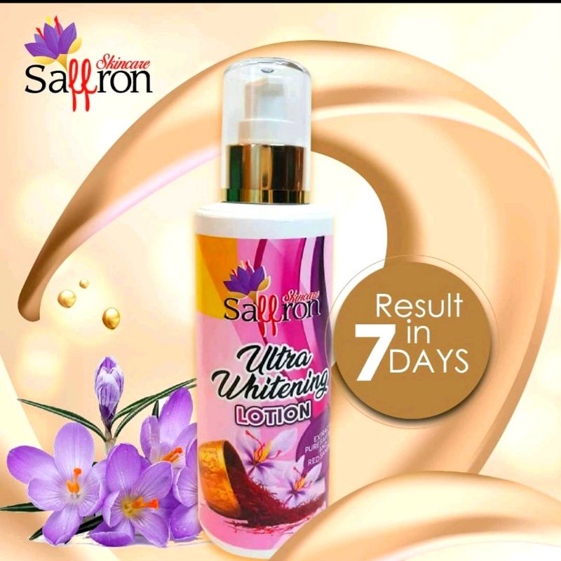 SAFFRON SKINCARE ORIGINAL ULTRA WHITENING BODY LOTION - ORGANIC WITH AYURVEDIC AND NATURAL INGREDIENTS