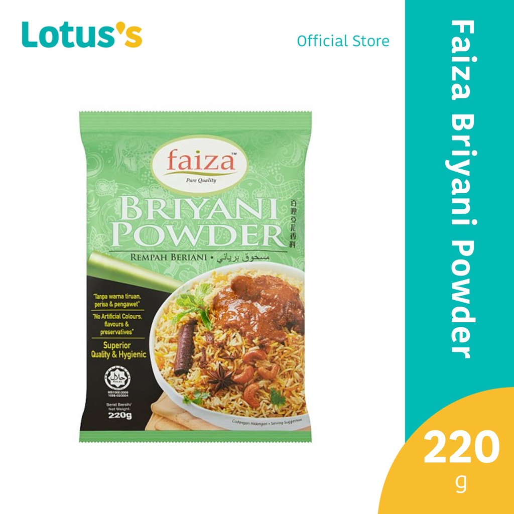 Faiza Briyani Powder 220g Shopee Malaysia