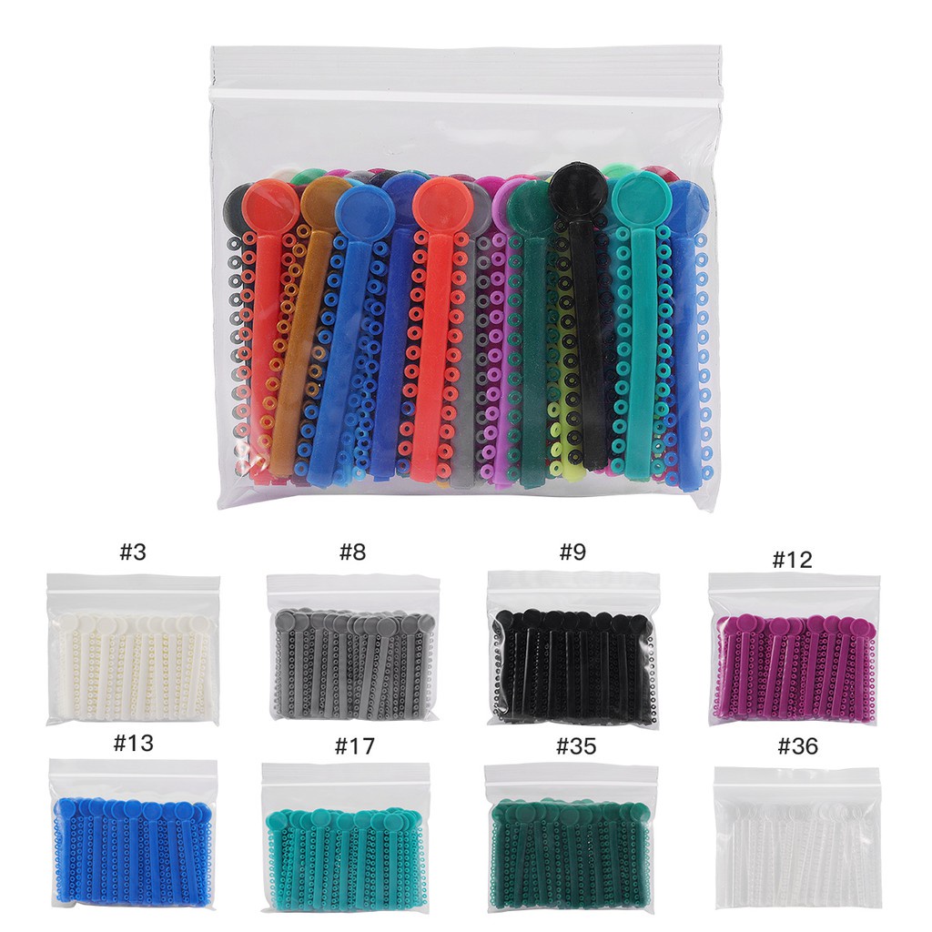 1040 Rolls/Pack Dental Orthodontic Elastic Braces Rubber Ligature Ties