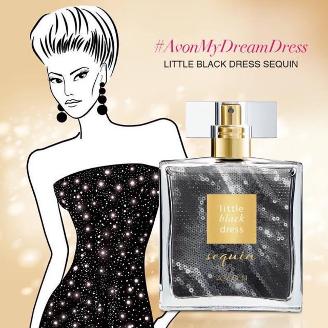 little black dress sequin avon