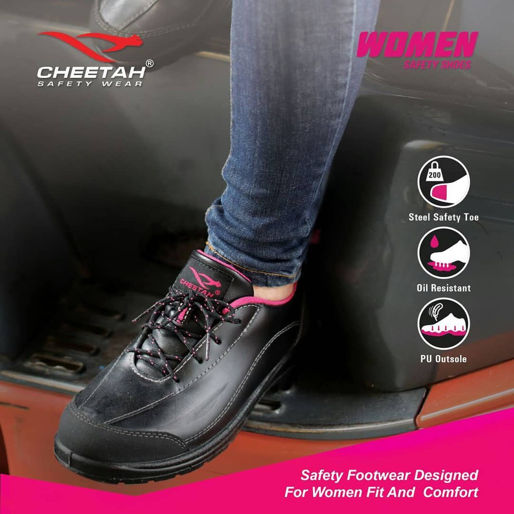CHEETAH SAFETY SHOES WOMEN 4007H. lace up safety shoes for women