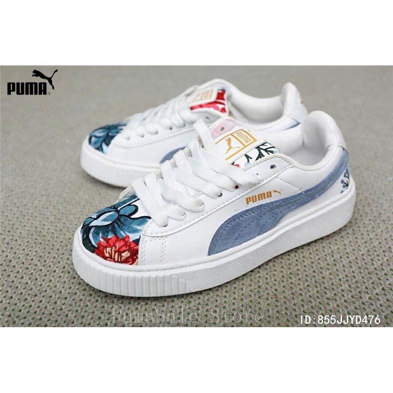 platform hyper embroidered women's sneakers