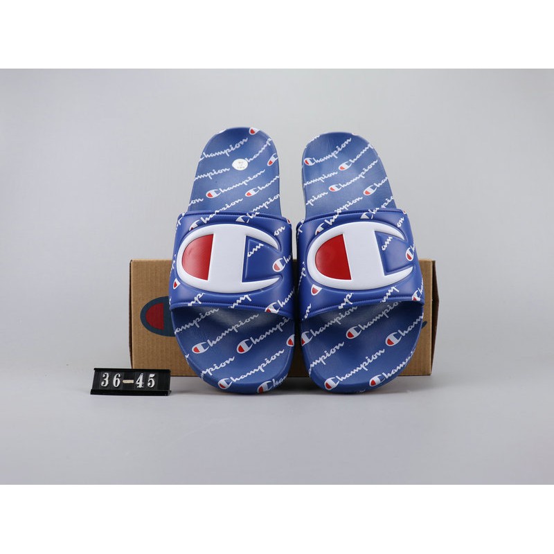champion slippers blue
