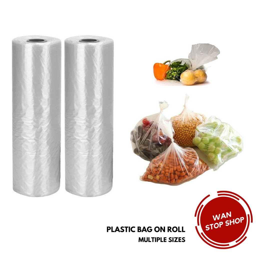 Plastic Bag On Roll Food Storage Bag Semi Transparent Bag Multipurpose ...