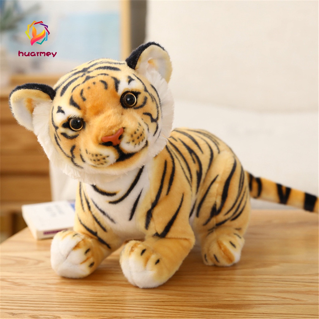 ★Hu Baby Toys Bright Color Stuffed Doll Baby Tiger Stuffed Animal Cute Plush Toy Collectible for Children