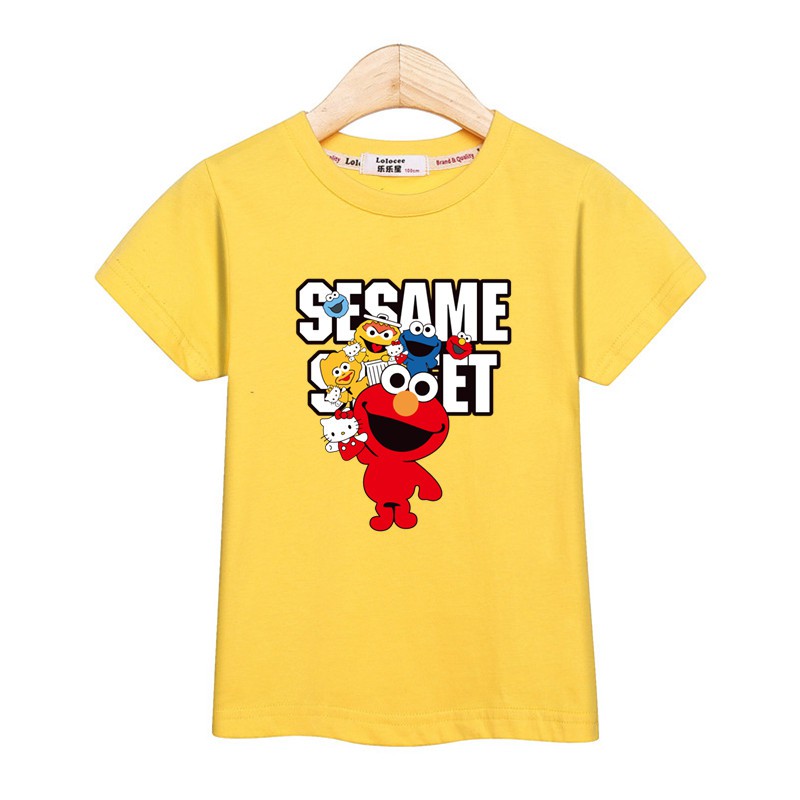 Elmo Kid Tees Boy T Shirt Child Sesame Street Tee Baby Summer Top Girls Clothes Shopee Malaysia - elmo shirt roblox