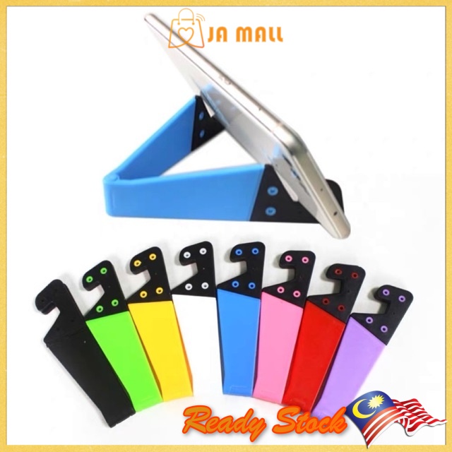 READY STOCK V SHAPE FOLDABLE PHONE STAND MOBILE /UNIVERSAL V SHAPE PHONE HOLDER FOR SMARTPHONE & TABLE BRACKET