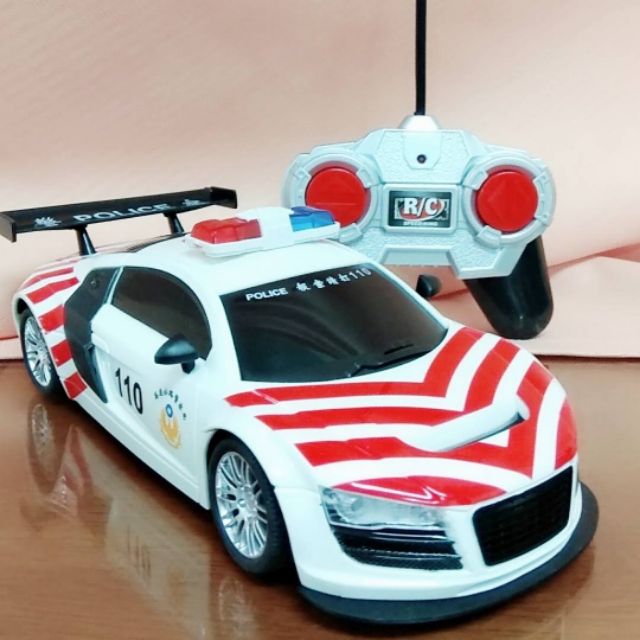 white police car toy