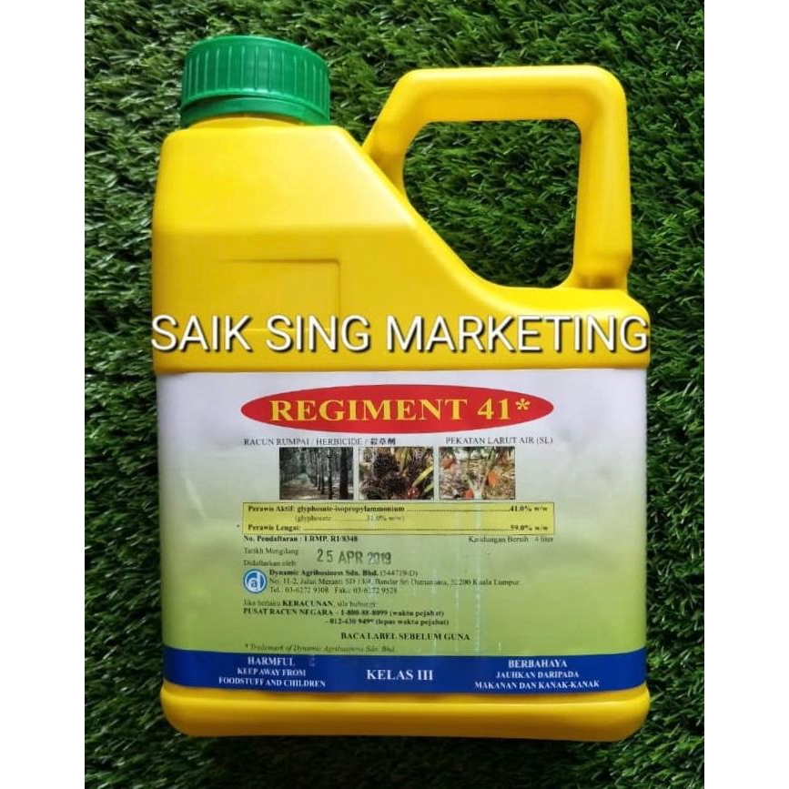 4l Regiment Glyphosate 41 Herbicide Racun Rumput Shopee Malaysia