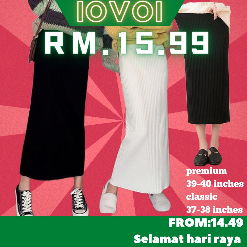Pencil Skirt❤/Ready Stock❤/High Quality❤/Skirt Long❤/Skirt Pencil❤/Skirt Knitted❤/Maxi Skirt